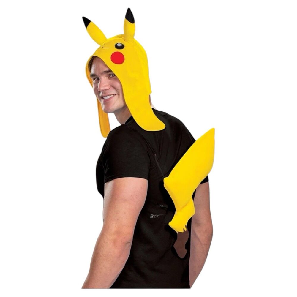 Adult Pokemon Pikachu Costume Accessory Kit Headpiece & Tail - Picture 2 of 7